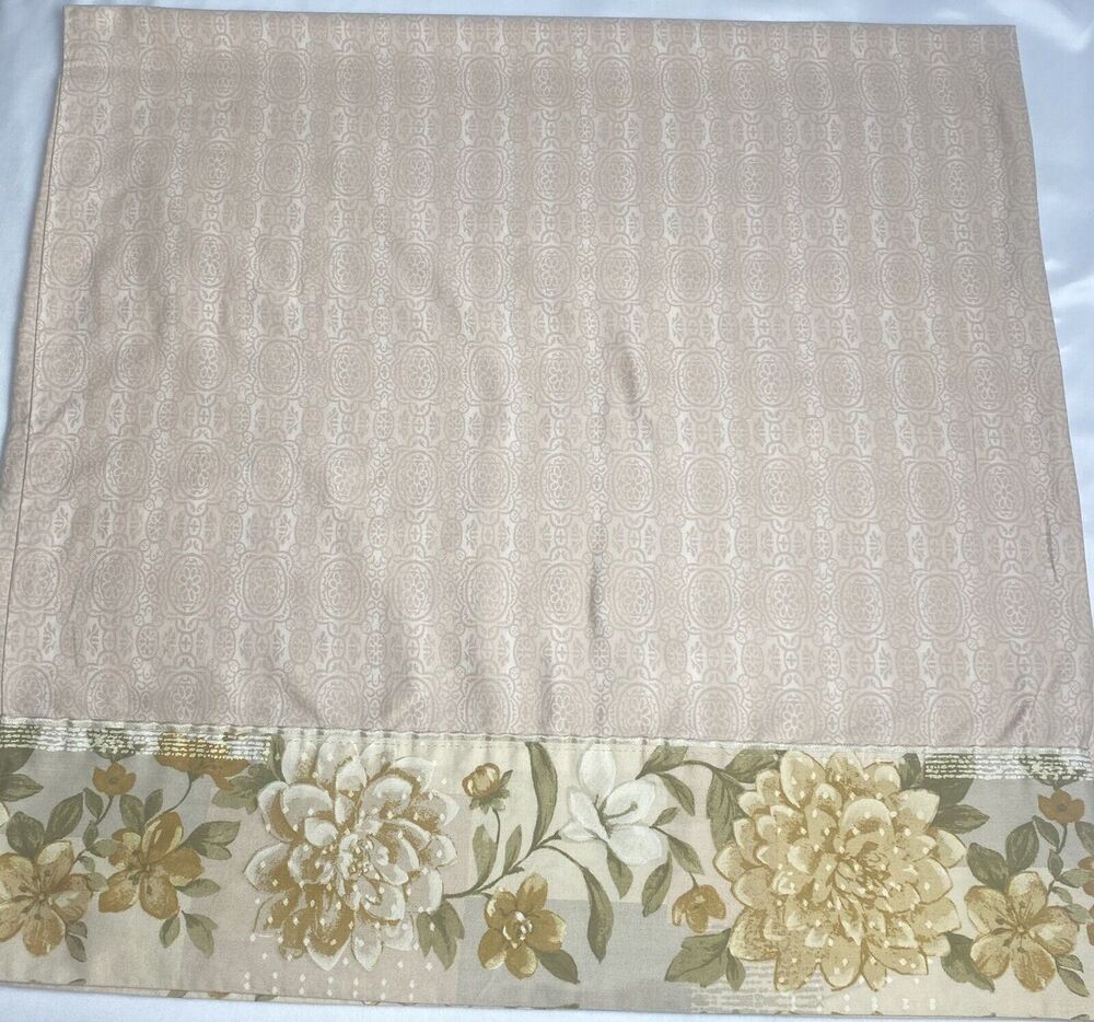 Vintage Croscill Home Multicolor Two King Size Pillowcases 100% Cotton